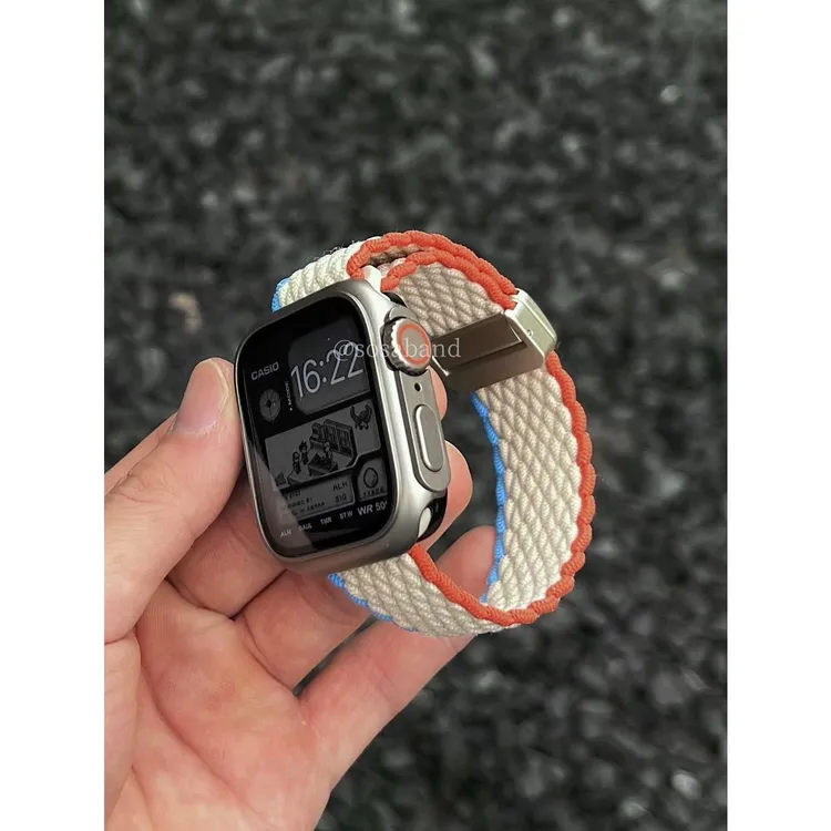 适用小米9Pro/8pro表带红米Watch5/4小米S4/S3尼龙编织磁吸表带