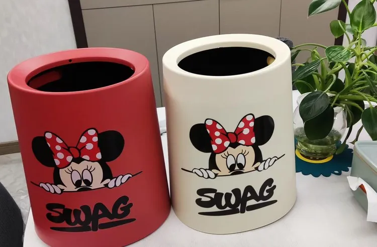 卡通可爱纸篓垃圾桶家用客厅卧室内卫生间浴室纸篓防摔双层大号