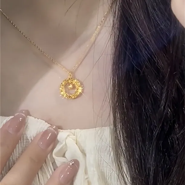 钛钢项链 莫比乌斯环织梦网项链女轻奢时尚小众气质锁骨链不掉色