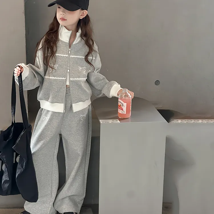 女童运动套装秋季2024新款儿童时尚洋气女大童秋装外套休闲两件套