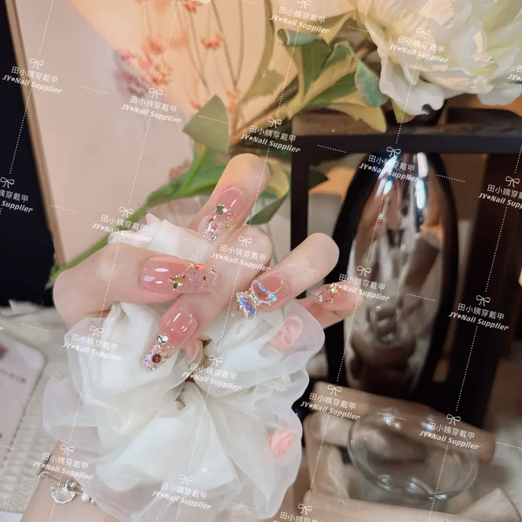 【旋转蝴蝶】手工穿戴甲旋转蝴蝶美甲贴可拆卸贴片10片装