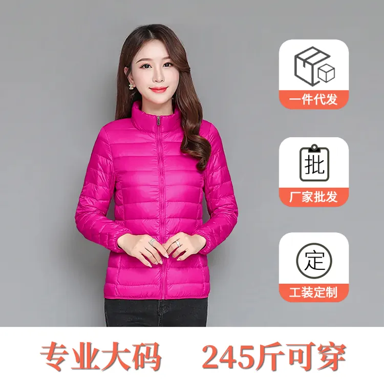 大码棉衣女200斤显瘦轻便冬季新款棉服胖mm加肥加大保暖短款外套