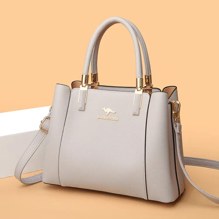 时尚百搭真皮单肩中年妈妈包休闲简约大气女士包包软皮手提斜跨包