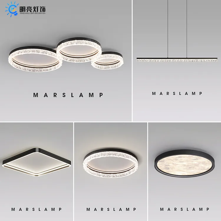 高级客厅灯简约轻奢led吸顶灯圆形卧室灯极简餐厅书房灯中山灯具