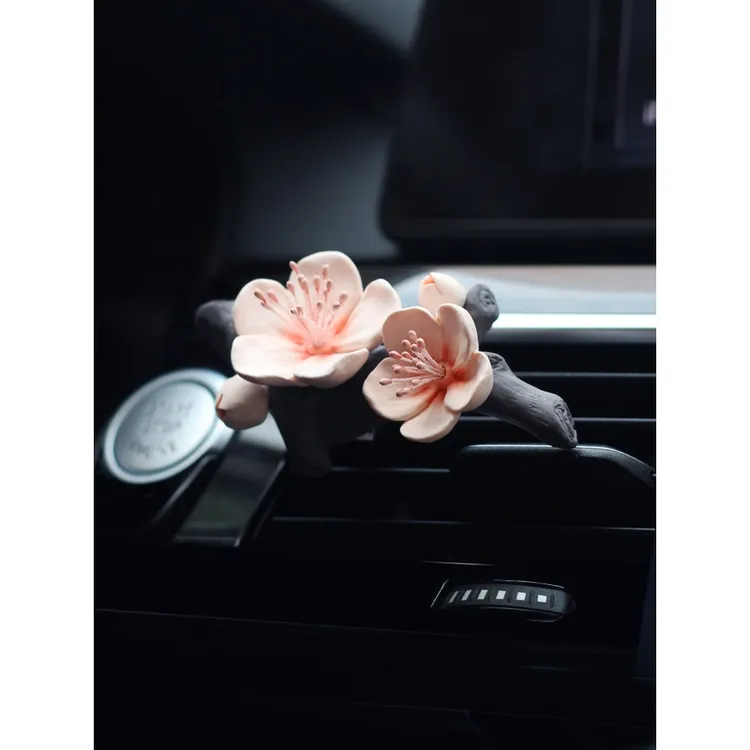 暮色十里樱梨花扩香石车载香薰空调香水装饰摆件新车内饰礼出风口