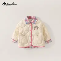 MOMOCO冬季新款女童可爱小狗韩版假两件棉服75880101001
