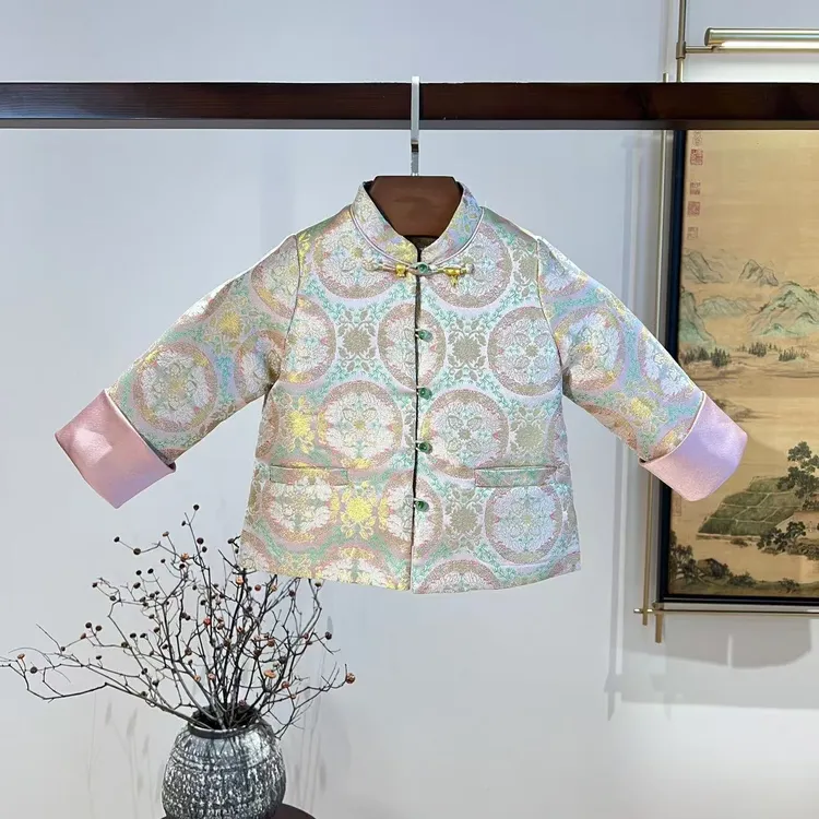 PM王囡囡 金鱼戏莲加棉国风外套（女宝款） NC1D1192