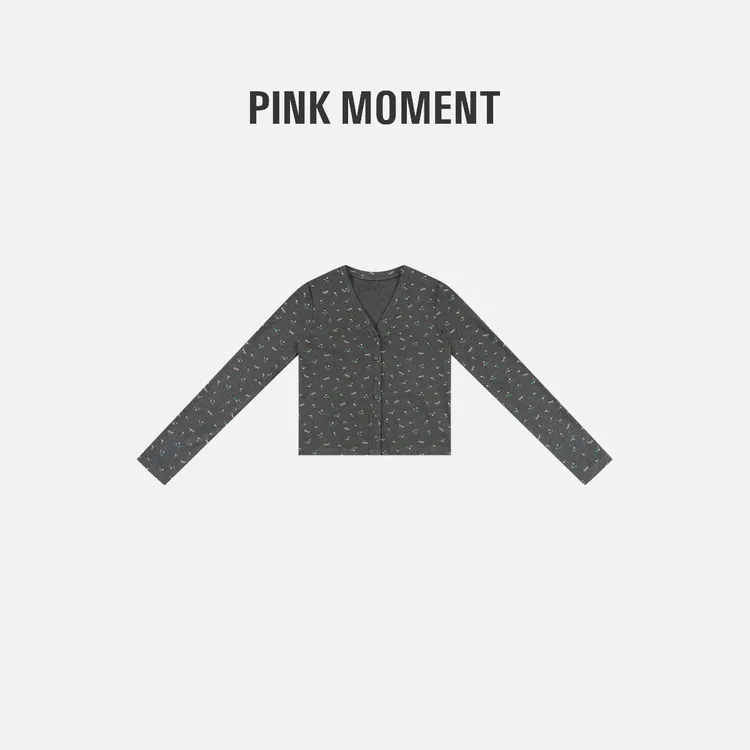 PM王囡囡 灰色碎花两件套 NC1D0478