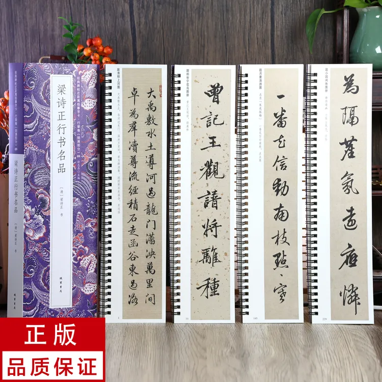 梁诗正行书名品4册8帖  静文轩近距离临摹字帖