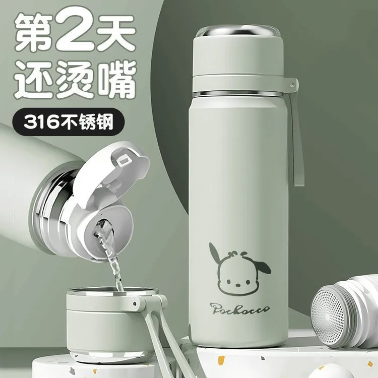 英菲格雅新款保温杯女高颜值杯不锈钢男上学水壶泡茶杯弹跳杯便捷