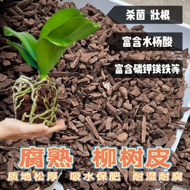 腐熟柳树皮兰花专用树皮富含水杨酸易生根壮根