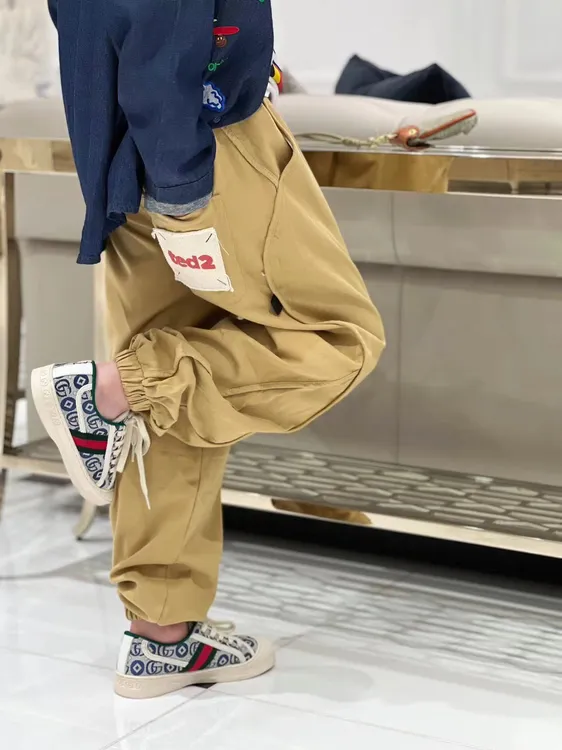 潮牌童装定制“骑士工装”儿童限量款工装裤97102