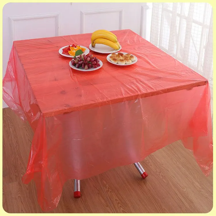 一次性桌布批发加厚台布一次性方桌布长方形桌圆桌塑料膜家用结婚