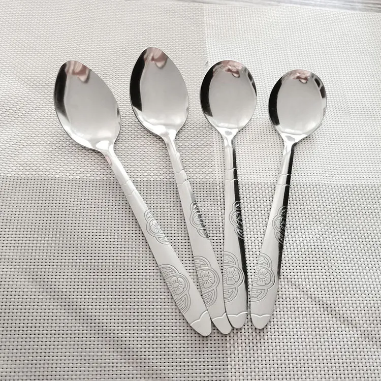 小勺子不锈钢加厚家用吃饭勺儿童成人汤匙长柄喝汤勺食堂餐馆调羹