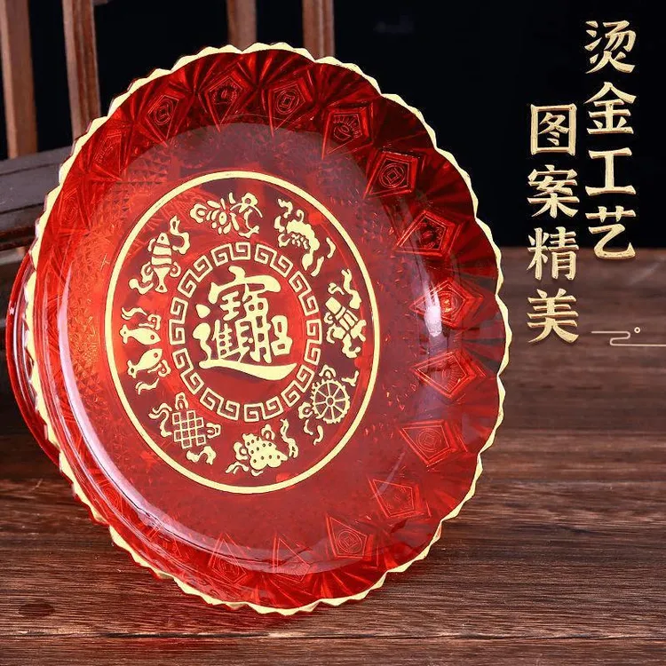 家用果盘供盘塑料供具莲花贡盘用品厂家直销供礼财水果盘家用盘