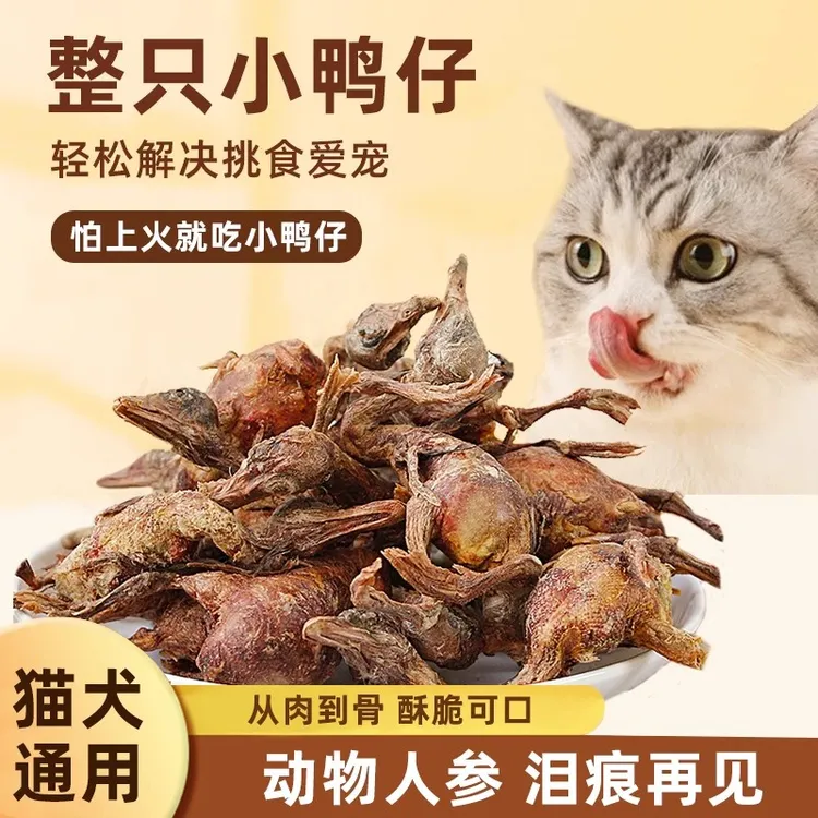 宠物零食冻干小鸡仔小鸭仔猫狗通用磨牙营养补钙增肥发腮非小鹌鹑