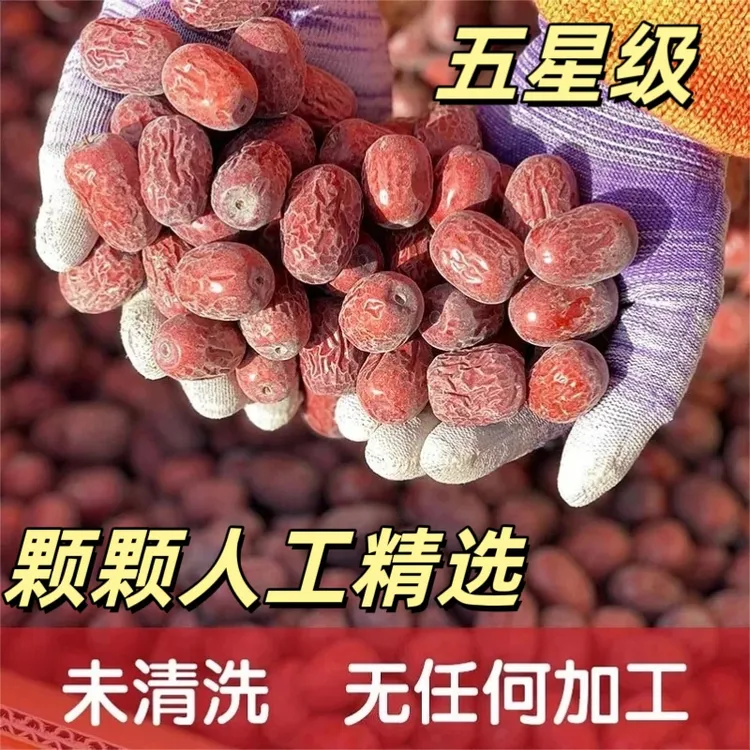 【新疆特产】托克逊五星级灰枣5斤装原生态未清洗自然吊干零食红枣