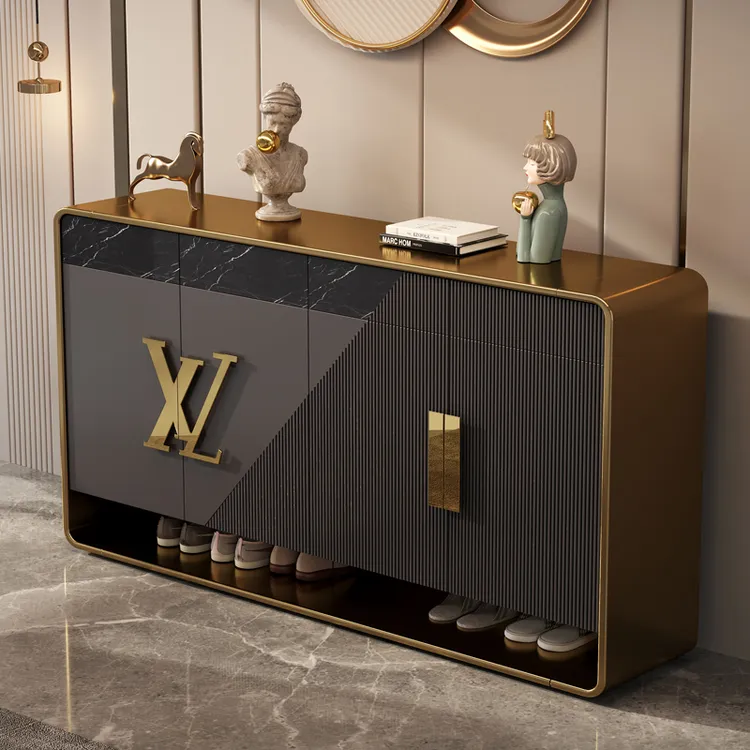 轻奢鞋柜客厅收纳柜简约入户门厅柜隔断家用玄关柜储物柜大容量柜