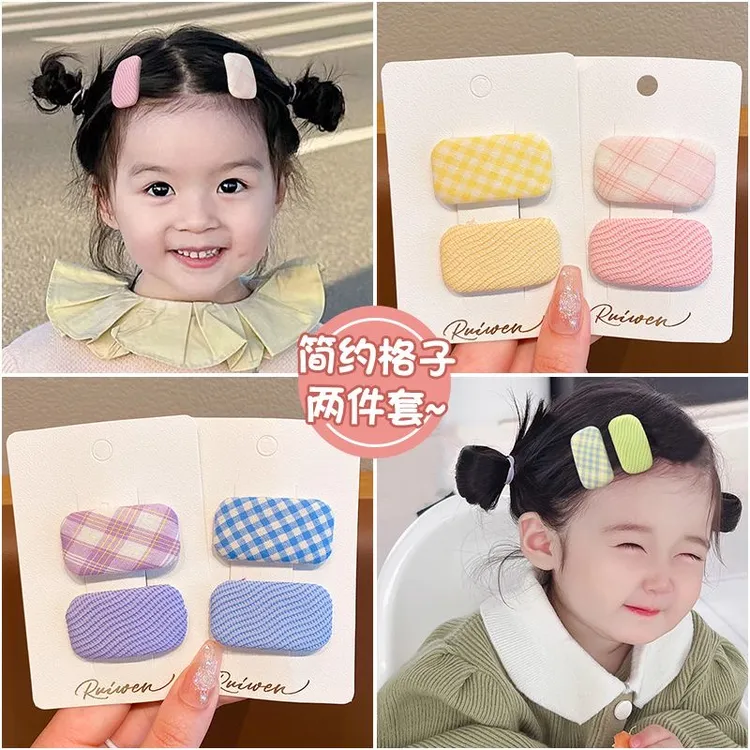 韩国宝宝发夹头饰女童布艺刘海夹发卡儿童夹子婴儿不伤发BB夹发饰