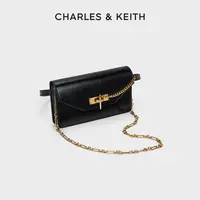 CHARLES & KEITH【商场同款】插扣链条斜挎单肩信封包80840578