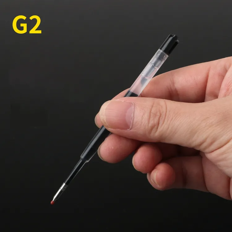 工厂现货批发G2中性笔芯书写0.5mm按动转动圆珠笔通用标准替换芯 