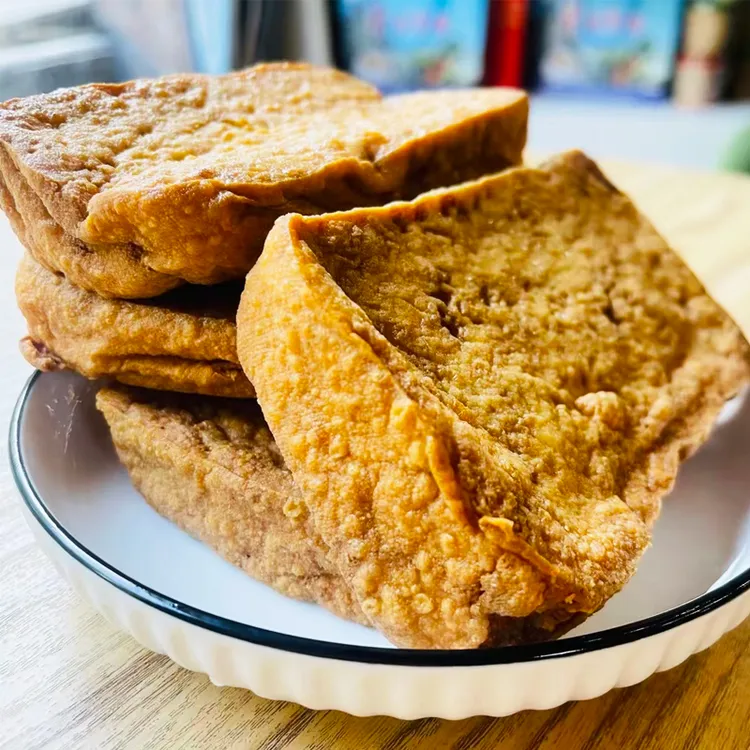 木子店炸豆腐湖北麻城特产火锅食材油豆腐石磨老豆腐2斤4斤