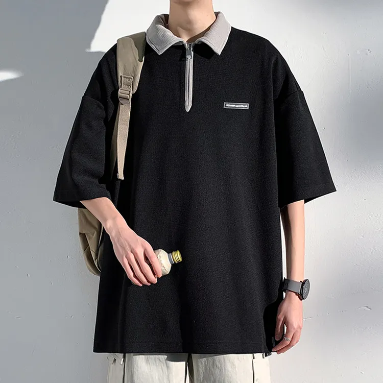 2024 夏季新款 港风光影墙大码翻领短袖POLO衫