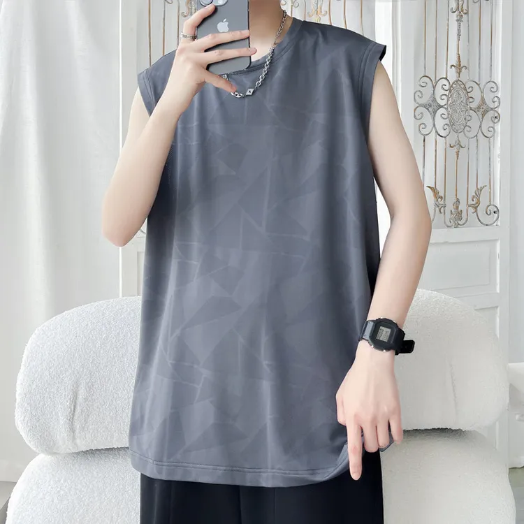 2024 夏季新款 旋律风车大码冰丝无袖背心