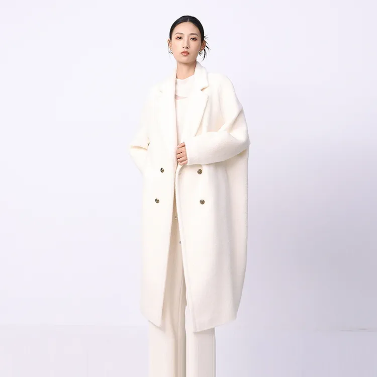 【商场同款】HPLY荷比俪冬女长款含羊驼毛大衣外套HAE40500016