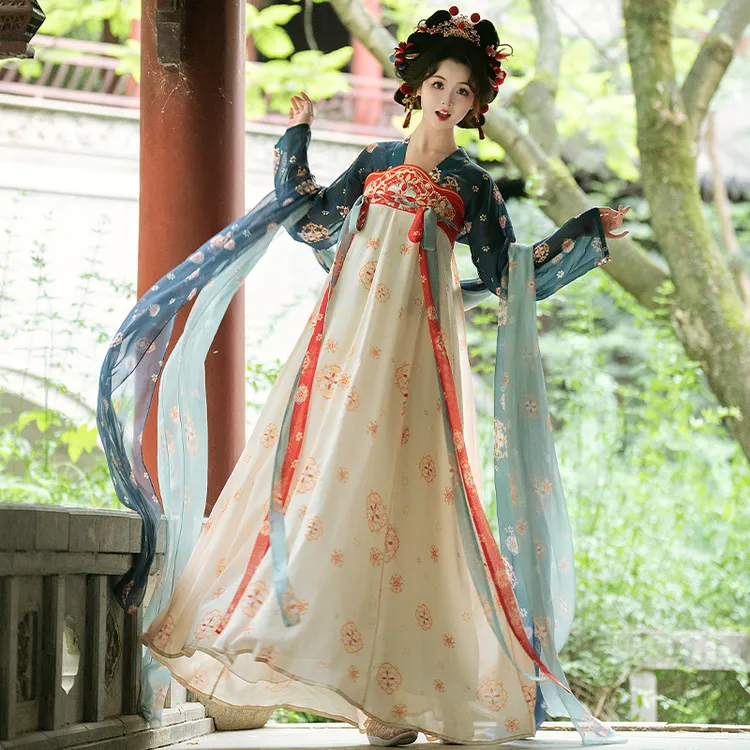 卿牧歌【婉婉】齐胸襦裙唐女汉元素套装日常新中式复原风汉服个子