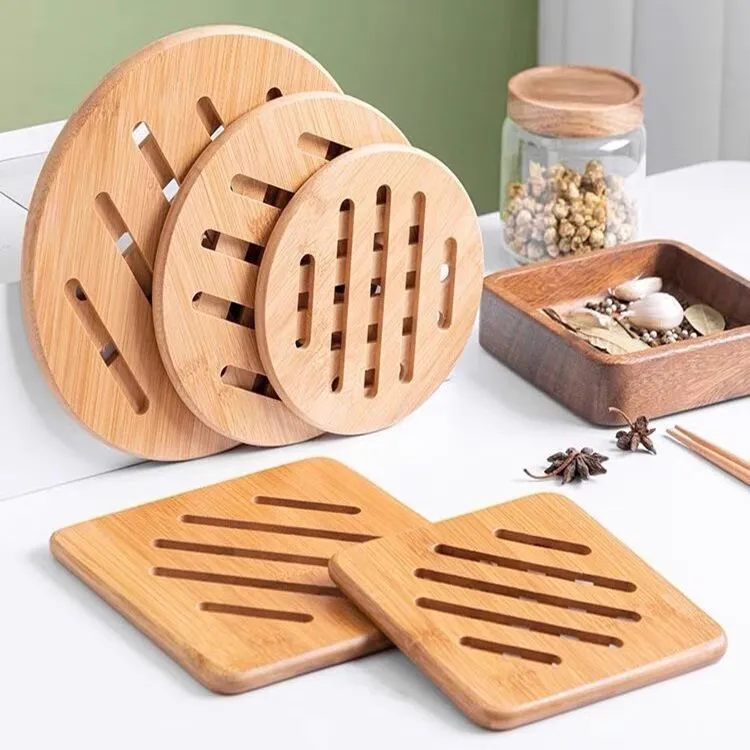 粤昌楠竹木隔热垫餐桌垫防烫垫厨房餐盘家用碗垫耐高温砂锅专用垫