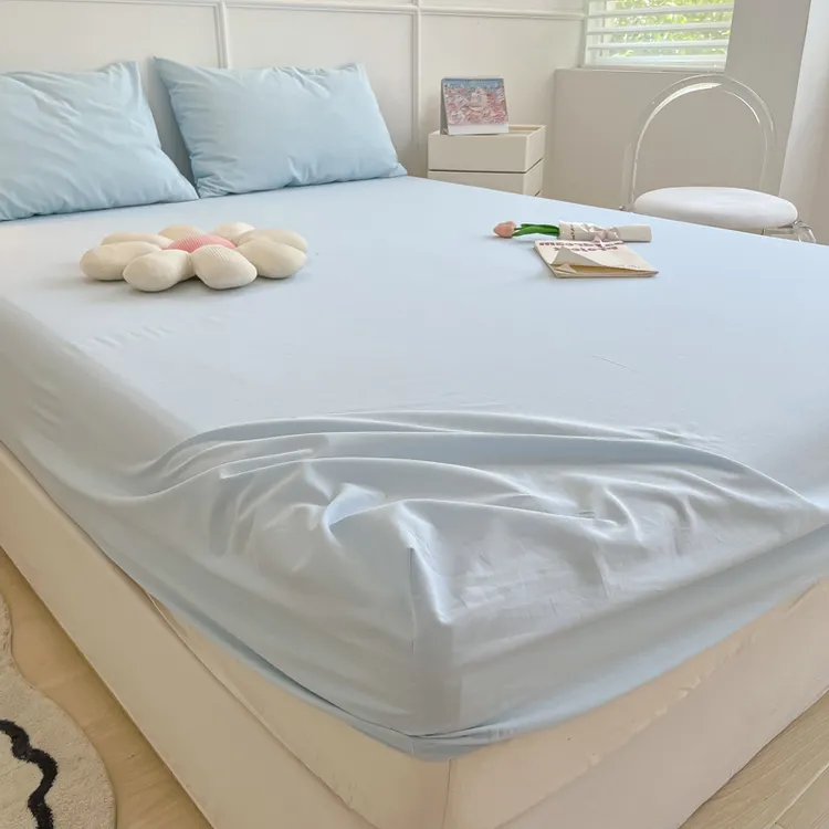 家用床笠单件纯色全包磨毛加厚床罩床垫保护套防滑床单非全棉纯棉