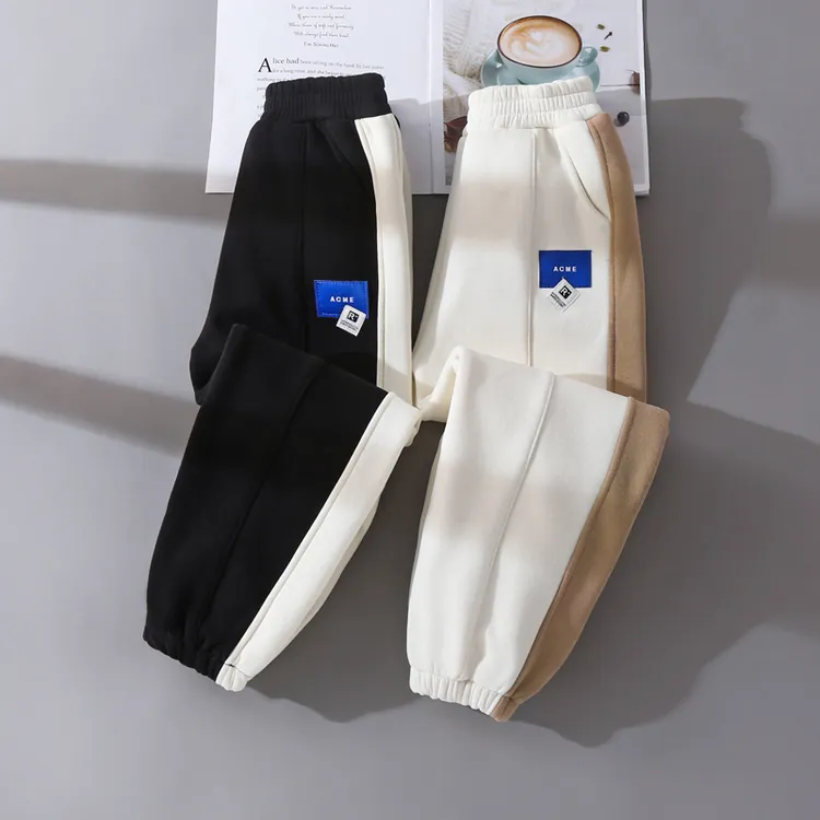 儿童装春秋女童加绒裤子2025新款秋冬装休闲裤中大童女孩运动卫裤