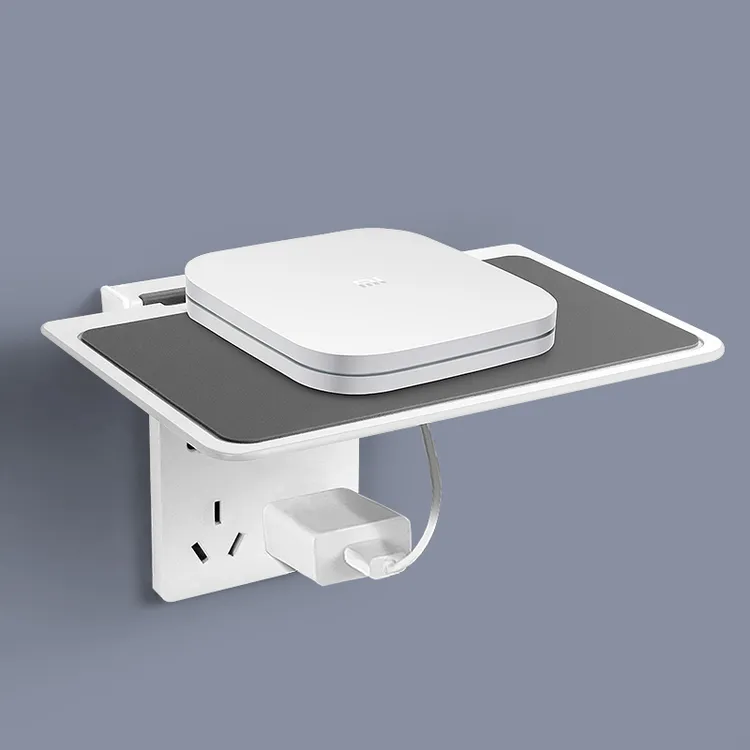 wf置物架墙上客厅电视机顶盒华为小米收纳盒插座置物架路由器架子