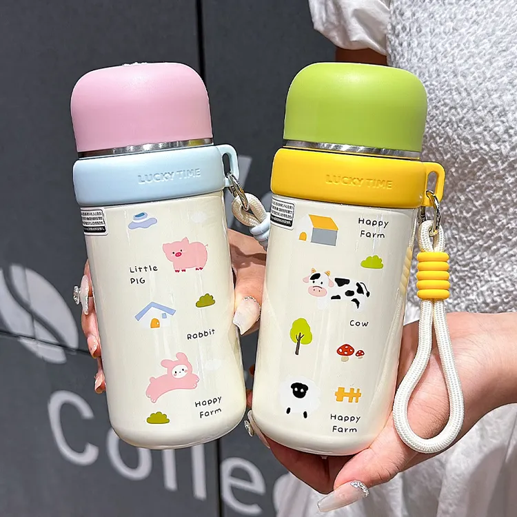 保温杯儿童水杯6-12岁上学专用新款带盖男女孩宿舍便携高颜值杯子