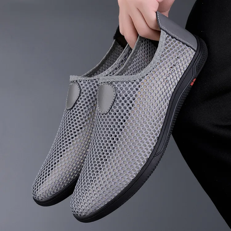 防滑男鞋爸爸鞋镂空网布鞋软底轻便百搭休闲鞋薄款网面洞洞鞋子男
