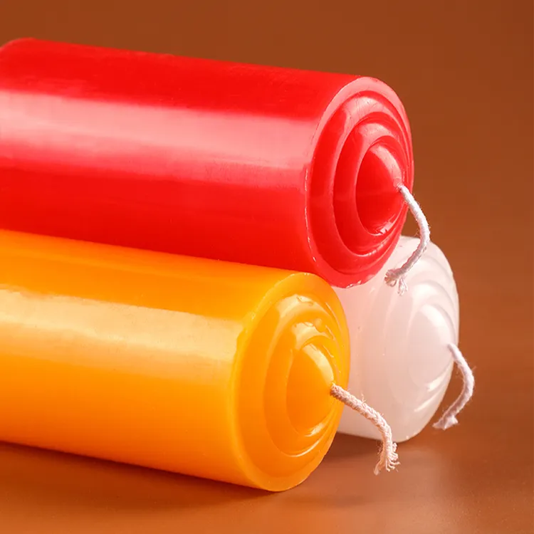 粗短小型号圆柱款红蜡烛无烟无味家用照明普通黄白色氛围装扮布置