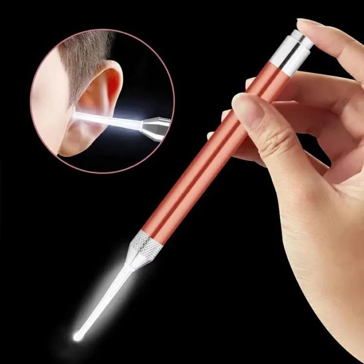 挖耳勺家用掏耳器发光带灯软头宝宝扣耳朵儿童镊子安全可视工具