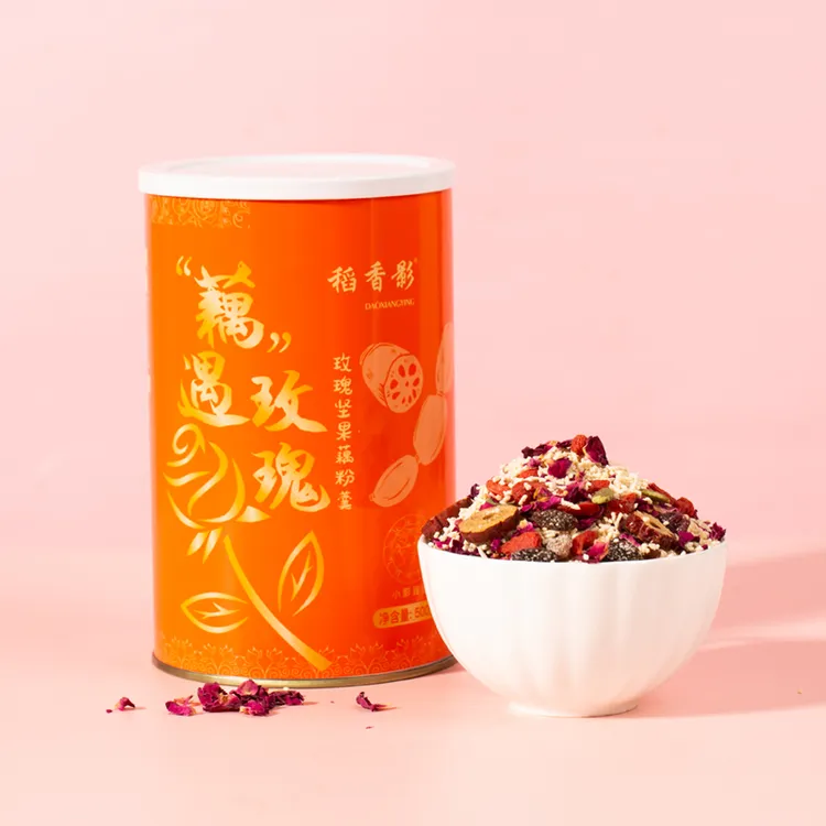 【主播推荐】稻香影玫瑰坚果藕粉羹500g/罐