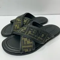 全新未使用 FENDI/芬迪 24秋冬F字母老花印花男士休闲拖鞋F0R7R