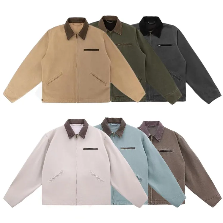 ANYWEAR 底特律工装夹克卡哈特J97翻领美式复古帆布cleanfit外套