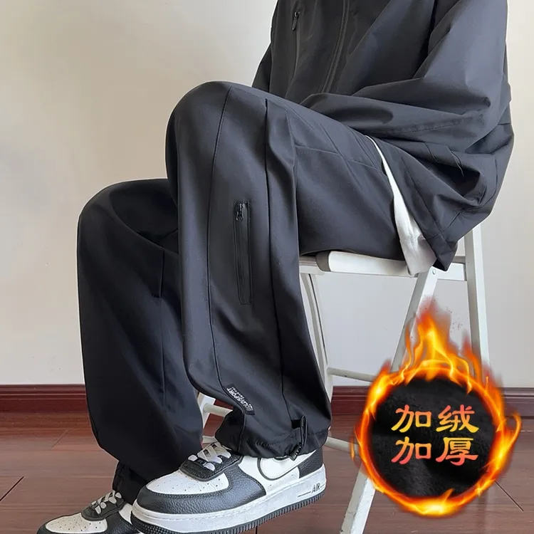 软壳冲锋裤男女款防风防水大码休闲工装裤户外加绒防寒阔腿登山裤