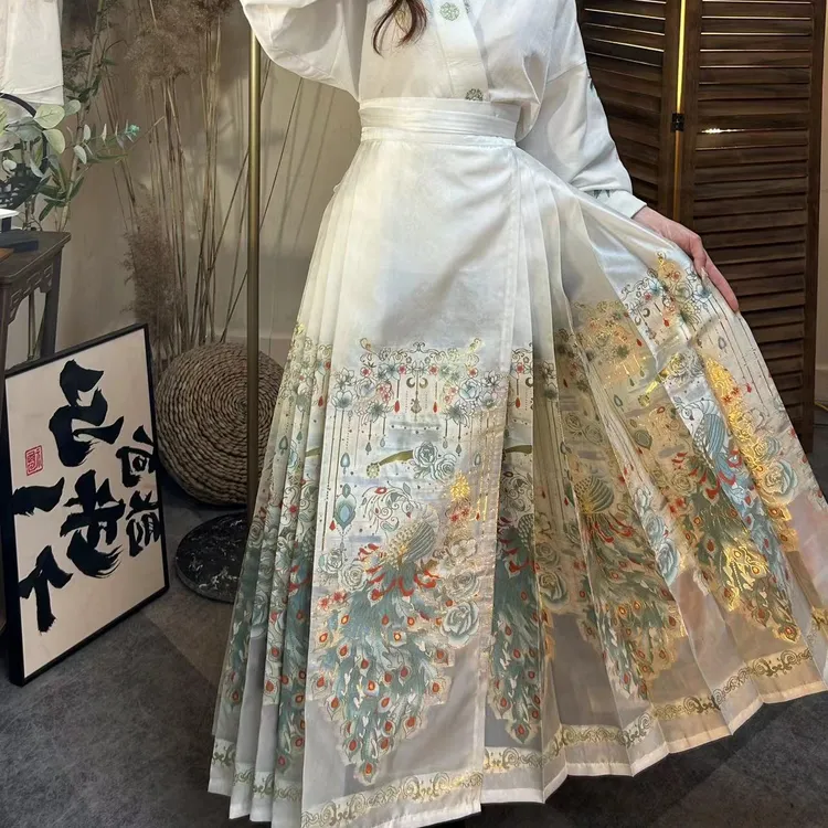 【镂空孔雀】马面裙春夏新款织金仿妆花重工国风日常中国风爆款镂空