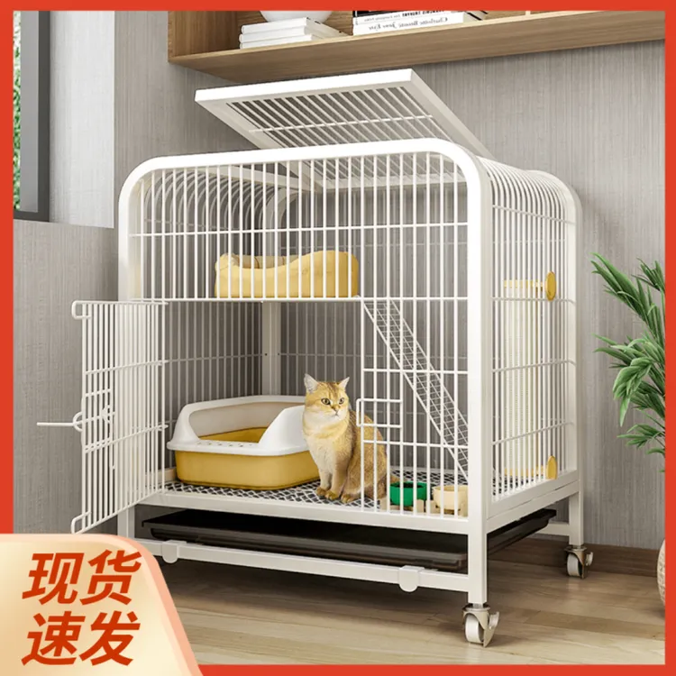 猫笼家用折叠不占地猫厕一体小户型别墅猫窝猫别墅家用室内狗笼子