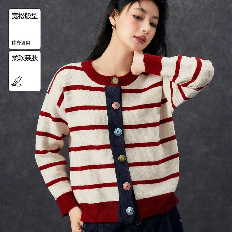 Basic House/百家好时尚百搭设计针织毛衣-B0624E5Z832