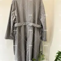 黎黎家高级感高温丝锦女士风衣可机洗易打理40