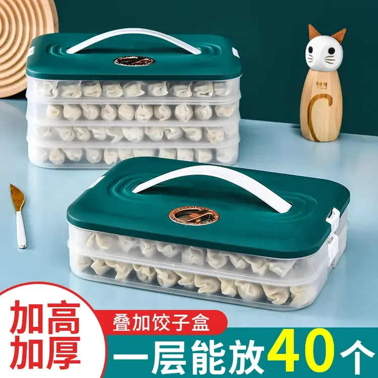 保鲜饺子盒厨房速冻水饺馄饨冰箱收纳盒家用多层食物冷冻专用神器