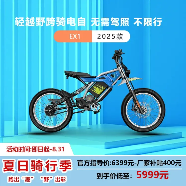 宗申森蓝EX1轻越野跨骑电动车可上电动自行车牌照刷楼梯越野通勤