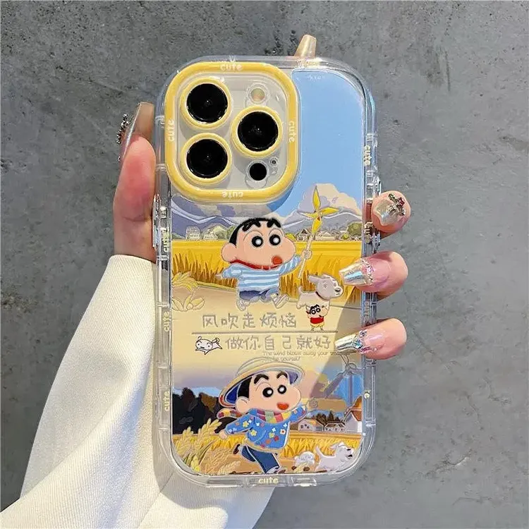 泡芙泡芙落叶小新适用于苹果16/15/14华为/oppo/vivo小米手机壳新