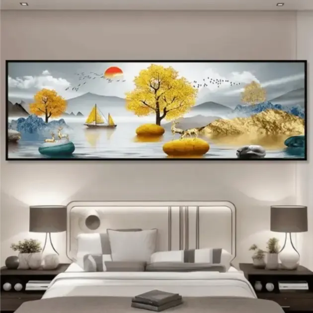 源头正品厂家2025年新款时尚风自粘撕拉式PVC方形客厅可粘贴画墙